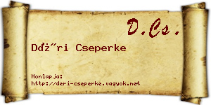 Déri Cseperke névjegykártya